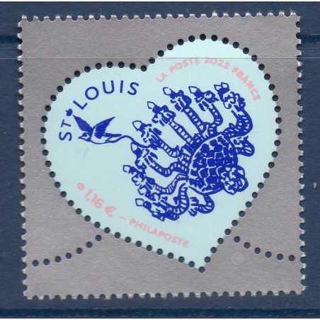 Timbre France Yvert No 5552 Coeur Saint-Louis saint Valentin luxe **