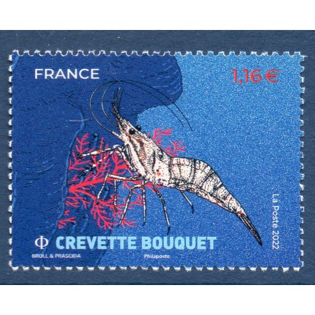 Timbre France Yvert No 5556 crevette bouquet luxe **