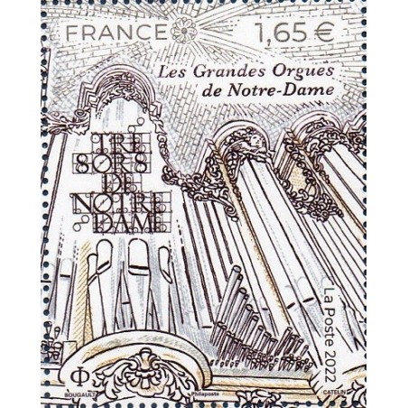 Timbre France Yvert No 5568 Orgues de Notre Dame luxe **