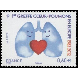 Timbre france Yvert No 4674 Greffe coeur Poumon