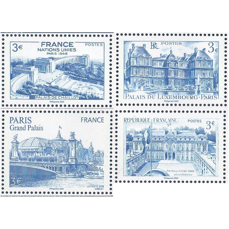 Timbre France Yvert No 5595-5598 Paris Philex 2022 luxe **