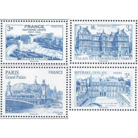 Timbre France Yvert No 5595-5598 Paris Philex 2022 luxe **