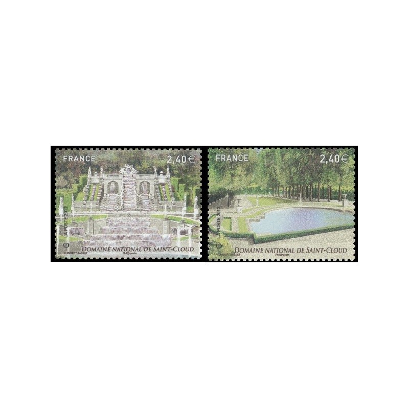 Timbre France Yvert No 4663-4664 Jardins de France Domaine national de Saint Cloud