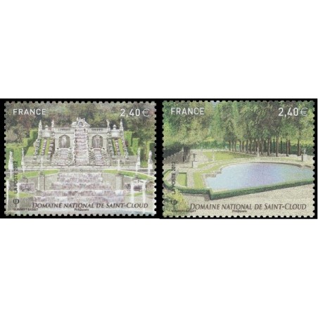 Timbre France Yvert No 4663-4664 Jardins de France Domaine national de Saint Cloud