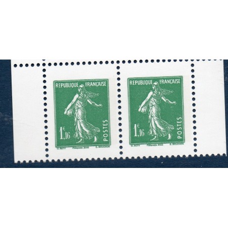 Timbre France Yvert No 5607 Semeuse camée en paire luxe **