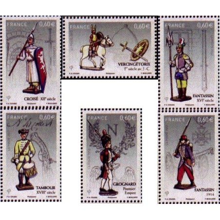 Timbre France Yvert No 4665-4670 Les soldats de plomb