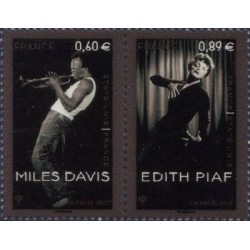 Timbre france Yvert No 4671-4672 P4671 Edith Piaf et Miles Davis
