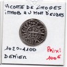 Limousin,Limoges, immobilisé au nom d'Eudes (1020-1100) Denier