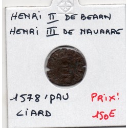 Bearn et Navarre, Henri II de Bearn ou henri III de Navarre (1578) liard H