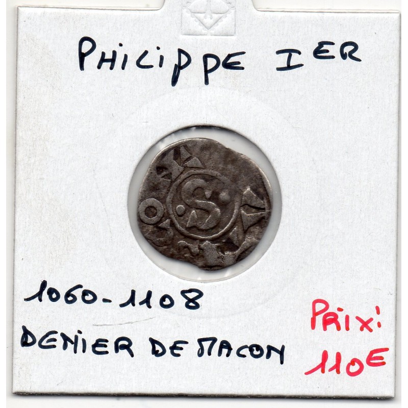 Denier de macon 2eme type Philippe 1er (1060-1108) pièce de monnaie royale