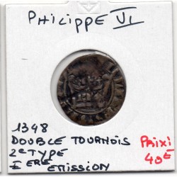 Double Tournois 2eme Type Philippe VI 1ere emission (1338) pièce de monnaie royale