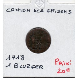 Suisse Canton Graubunden les Grisons coire Bluzger 1718 TB-, KM 263 pièce de monnaie