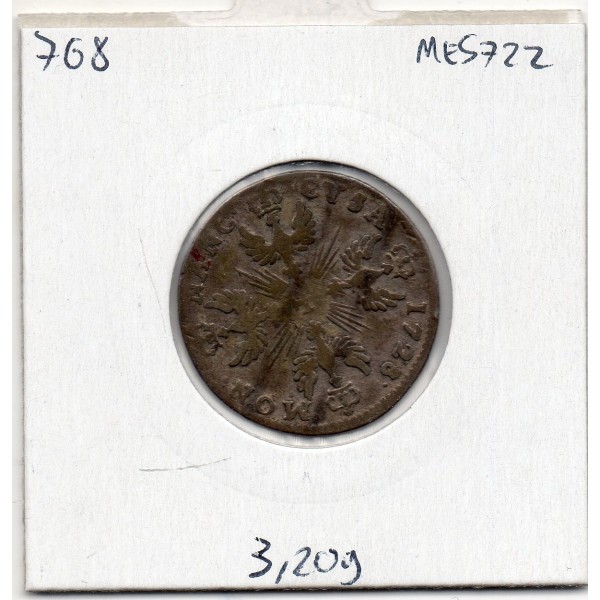 Duché de lorraine, Leopold 1er (1728) masson de 12 sous sols 6 deniers