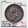 5 francs Louis Philippe sans I 1830 A tranche creux TB+, France pièce de monnaie