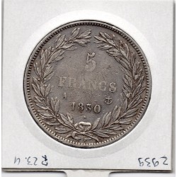 5 francs Louis Philippe sans I 1830 A tranche creux TB+, France pièce de monnaie