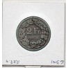 Suisse 2 francs 1875 B+, KM 21 pièce de monnaie