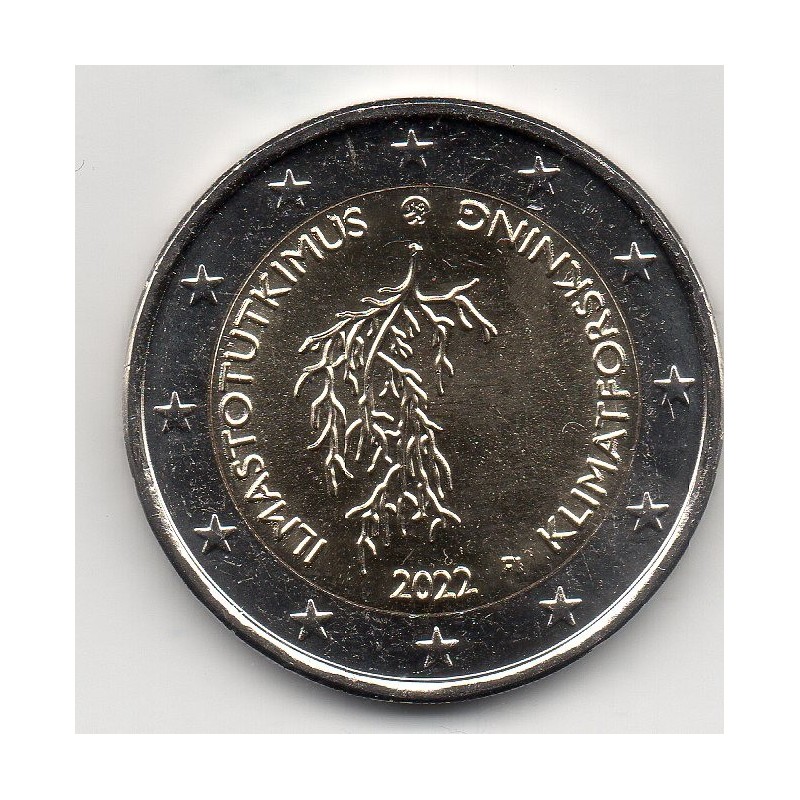 2 euro commémorative Finlande 2022 recherche climatique piece de monnaie €