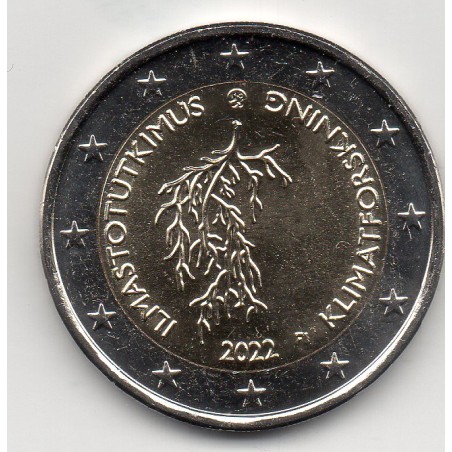 2 euro commémorative Finlande 2022 recherche climatique piece de monnaie €