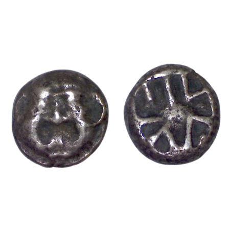 Mysie, Parion Drachme Argent archaique (-450) gorgonne