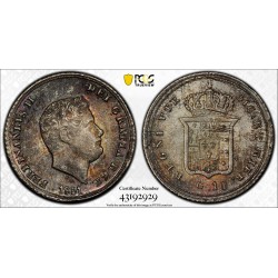 Italie Deux Siciles 10 Grana 1851 Spl PCGS MS63, KM 364 pièce de monnaie