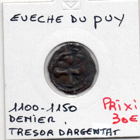Auvergne, évêché du Puy, anonyme (1000-1150) denier du trésor d'Argentat