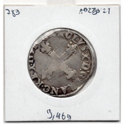 1/4 ou quart d'Ecu Croix de Face 1592 T Nantes Charles X pièce de monnaie royale