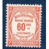 Timbre France Taxes Yvert 48 Type Recouvrement 60 Rouge neuf **