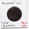 Grande Bretagne 1/2 Penny 1775 B, KM 601 pièce de monnaie