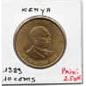 Kenya 10 cents 1989 Spl, KM 18 pièce de monnaie