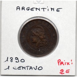 Argentine 1 centavo 1890 TTB, KM 32 pièce de monnaie