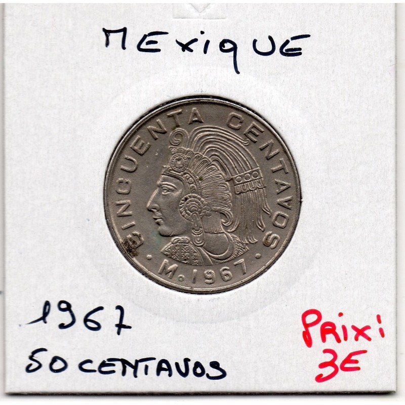 Mexique 50 centavos 1967 Sup, KM 451 pièce de monnaie