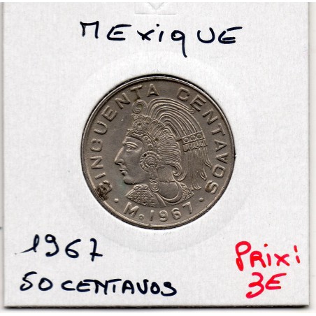 Mexique 50 centavos 1967 Sup, KM 451 pièce de monnaie