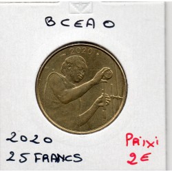 Etats Afrique Ouest 25 francs 2020 Spl KM 9 pièce de monnaie