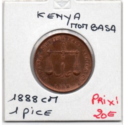 Kenya Mombasa Pice 1888 CM Sup, KM 1 pièce de monnaie