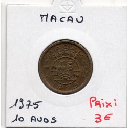 Macau 10 avos 1975 Sup, KM 2a pièce de monnaie