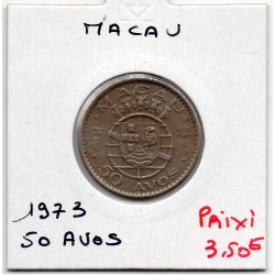 Macau 50 avos 1973 TTB, KM 7 pièce de monnaie