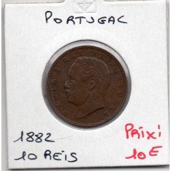 Portugal 10 reis 1882 TTB, KM 526 pièce de monnaie