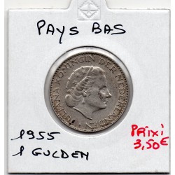 Pays Bas 1 Gulden 1955 TTB, KM 184 pièce de monnaie