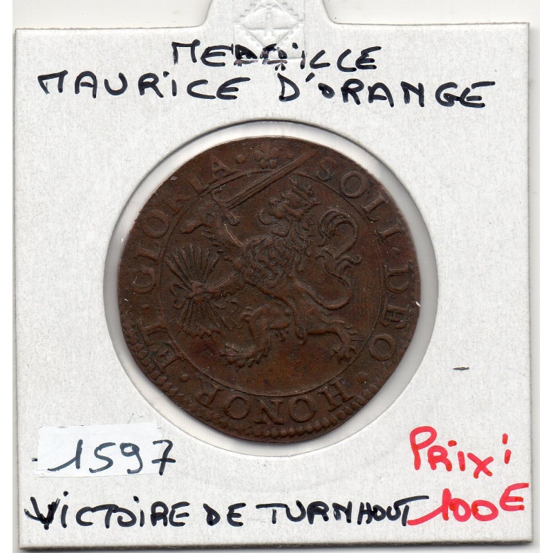 Pays Bas Medaille Maurice d'orange, Victoire a Turnhout 1597 TTB+