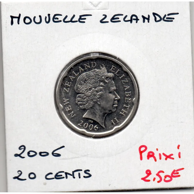 Nouvelle Zélande 20 cents 2006 Spl, KM 118 pièce de monnaie Nouvelle Zélande 20 cents 2006 Spl, KM 118 pièce de monnaie