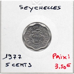 Seychelles 5 cents 1977...