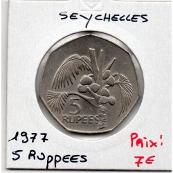 Seychelles 5 rupees 1977 Sup, KM 36 pièce de monnaie