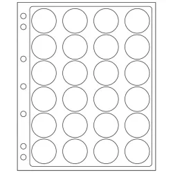 Feuilles ENCAP 35mm, transparentes pour 24 Pièces 35mm en capsules