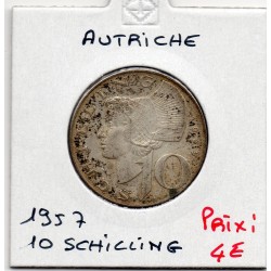 Autriche 10 Schilling 1957 Sup-, KM 2882 pièce de monnaie