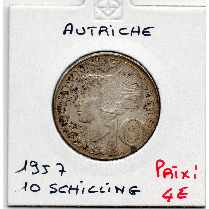 Autriche 10 Schilling 1957 Sup-, KM 2882 pièce de monnaie