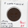 Tunisie, 5 Centimes 1914 TTB, Lec 79 pièce de monnaie