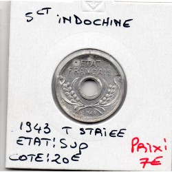 Indochine 5 cents 1943...