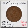 Polynésie Française 100 Francs 1976 Sup Lec 124 pièce de monnaie