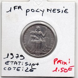 Polynésie Française 1 Franc 1979 Sup+, Lec 8 pièce de monnaie