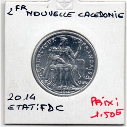 Nouvelle Calédonie 2 Francs 2014 FDC, Lec - pièce de monnaie